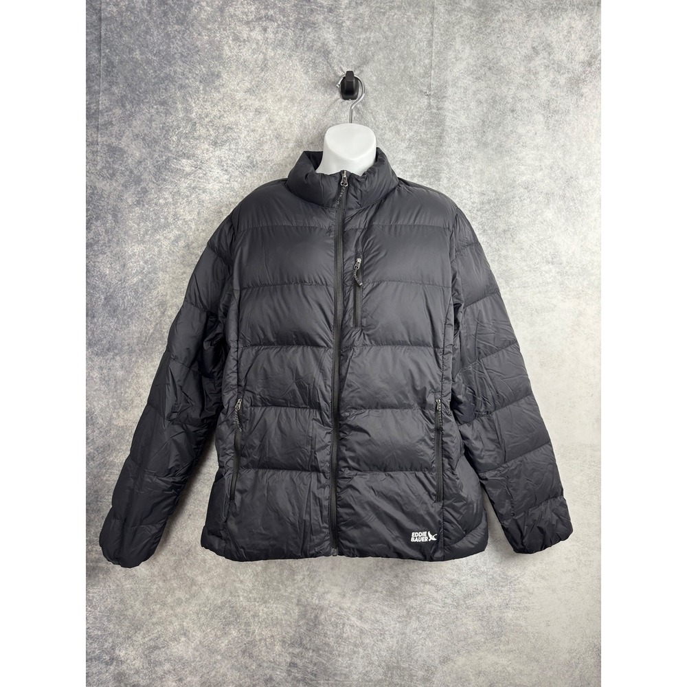 Eddie Bauer‎ Women's 650 Down Filled Light Weight Puffer Coat in Black Size XL